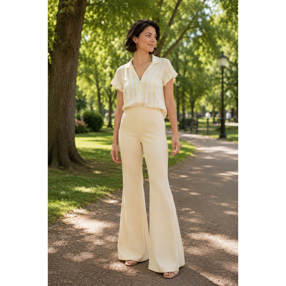 Zara High Waisted Flared Trousers